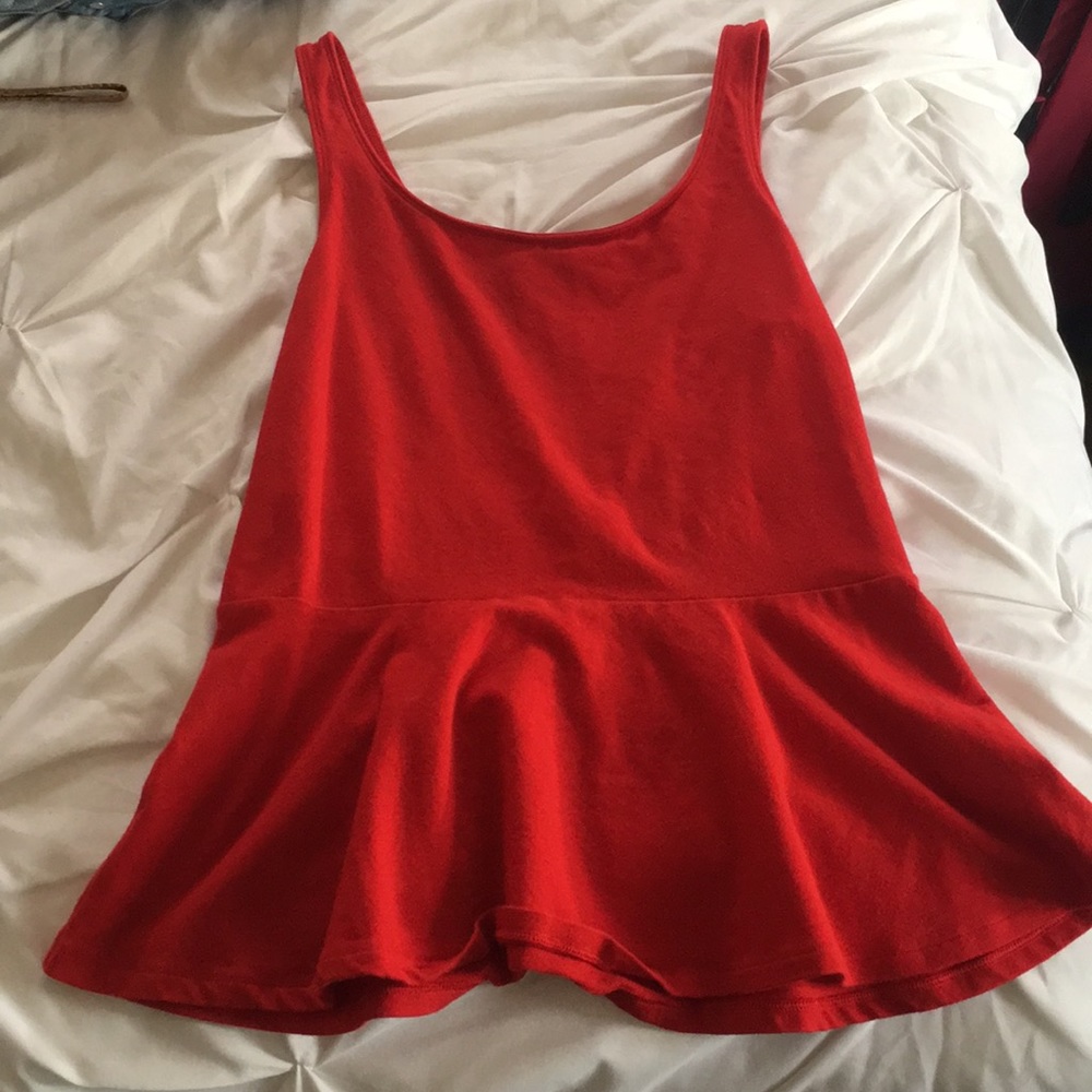 Red tank top
